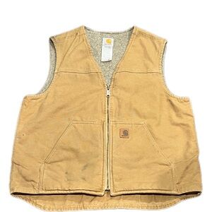 Carhartt Tan Utility Vest with Insulated Lining